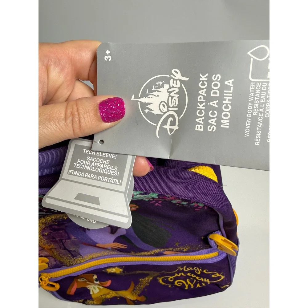 NWT Disney Wish Asha Valentino Purple Backpack Tech Sleeve Magic Every Wish New